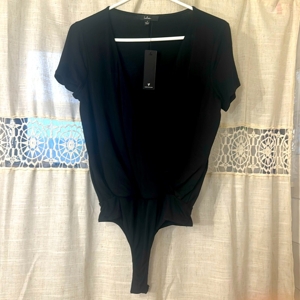 Lulus black v neck body suit